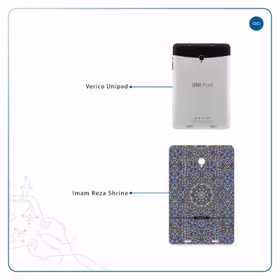برچسب پوششی ماهوت مدل Iran-Tile6 مناسب برای تبلت وریکو Unipad