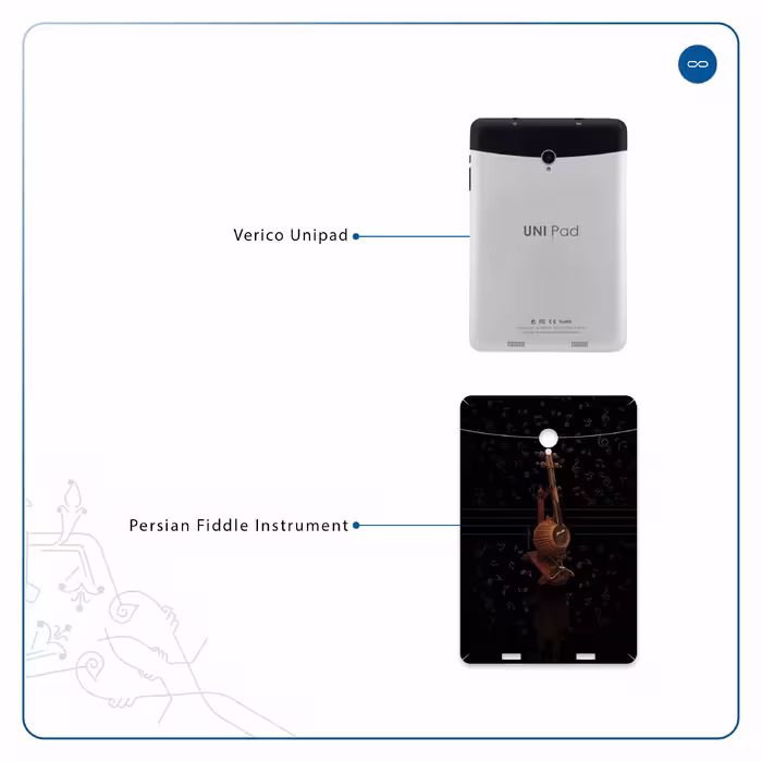 برچسب پوششی ماهوت مدل Persian Fiddle Instrument مناسب برای تبلت وریکو Unipad