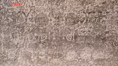 فرش ماشینی زمرد مشهد طرح پتینه کد TA113 زمینه طوسی