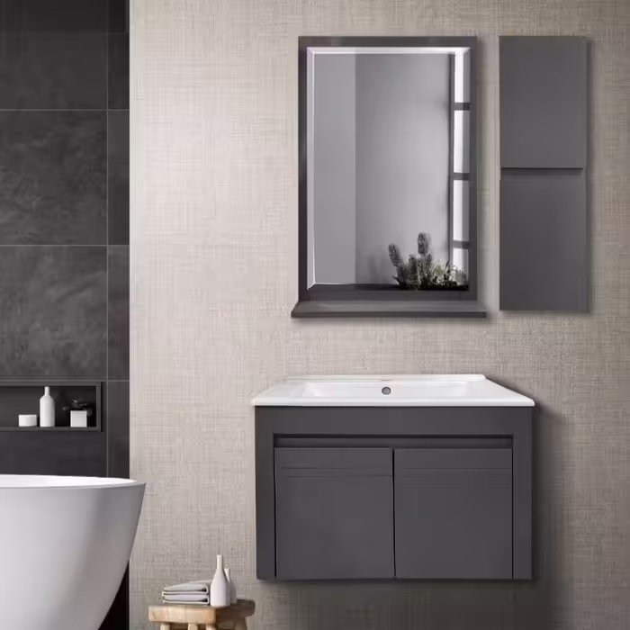 ست کابینت و روشویی مدل لیزا 2031 به همراه آینه و باکس
