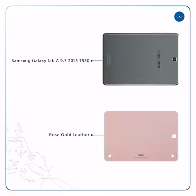 برچسب پوششی ماهوت مدل Rose Gold Leather مناسب برای تبلت سامسونگ Galaxy Tab A 9.7 2015 T550