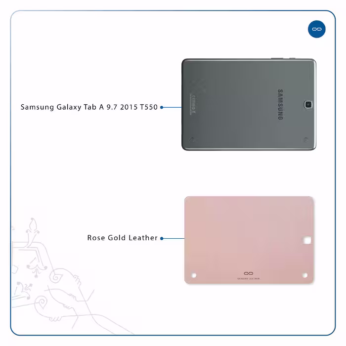 برچسب پوششی ماهوت مدل Rose Gold Leather مناسب برای تبلت سامسونگ Galaxy Tab A 9.7 2015 T550
