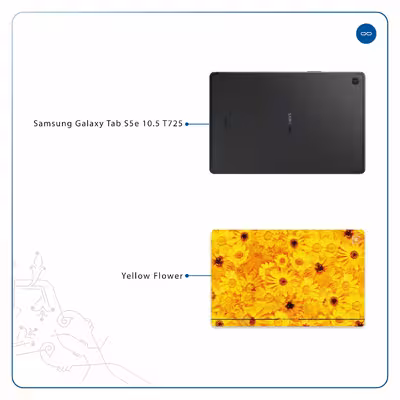 برچسب پوششی ماهوت مدل Yellow-Flower مناسب برای تبلت سامسونگ Galaxy Tab S5e 10.5 2019 T725