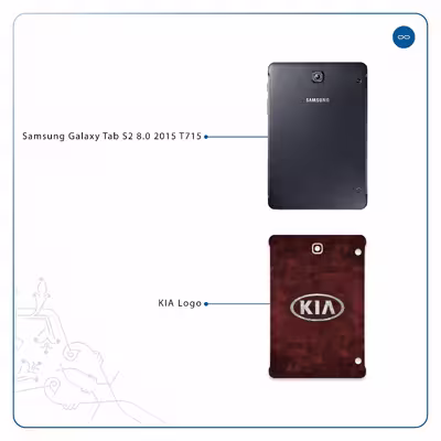 برچسب پوششی ماهوت مدل KIA-Logo مناسب برای تبلت سامسونگ Galaxy Tab S2 8.0 2015 T715