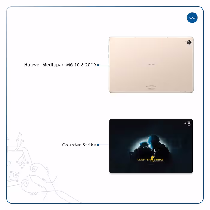 برچسب پوششی ماهوت مدل Counter-Strike مناسب برای تبلت هوآوی Mediapad M6 10.8 2019