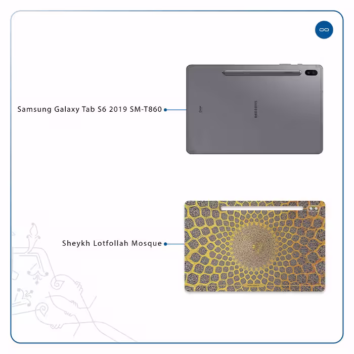 برچسب پوششی ماهوت مدل Iran-Tile2 مناسب برای تبلت سامسونگ Galaxy Tab S6 2019 SM-T860