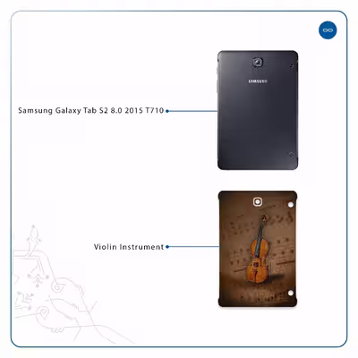 برچسب پوششی ماهوت مدل Violin-Instrument مناسب برای تبلت سامسونگ Galaxy Tab S2 8.0 2015 T710