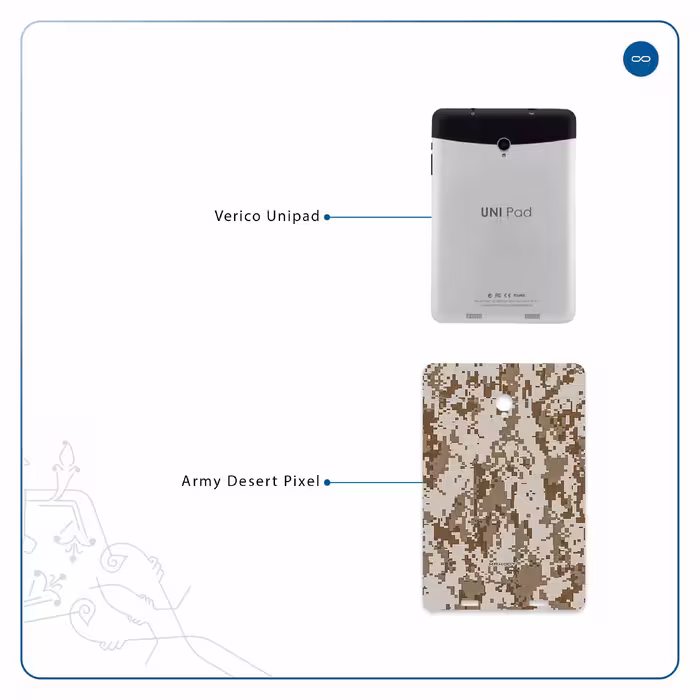 برچسب پوششی ماهوت مدل Army-Desert-Pixel مناسب برای تبلت وریکو Unipad