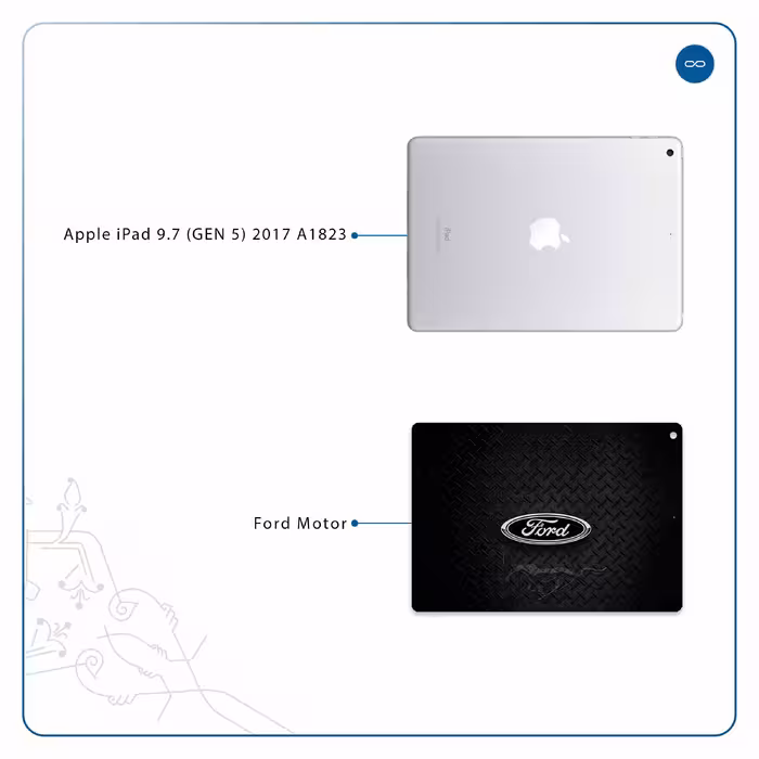 برچسب پوششی ماهوت مدل Ford Motor مناسب برای تبلت اپل iPad 9.7 (GEN 5) 2017 A1823