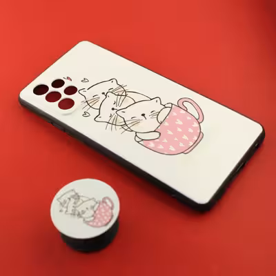 کاور مدل Pishi مناسب برای گوشی موبایل سامسونگ Galaxy A72 به همراه پاپ سوکت 