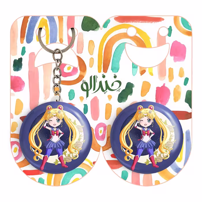 پیکسل خندالو مدل اوساگی تسوکینو انیمه سیلور مون Sailor Moon کد 17441 به همراه جاکلیدی