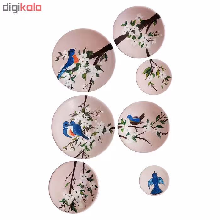 بشقاب سفالی کد D11-A مجموعه هفت عددی