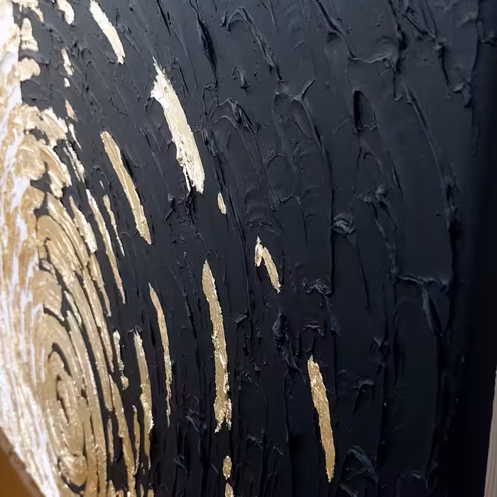 تابلو نقاشی ورق طلا طرح دکوراتیو نقش برجسته کد 420