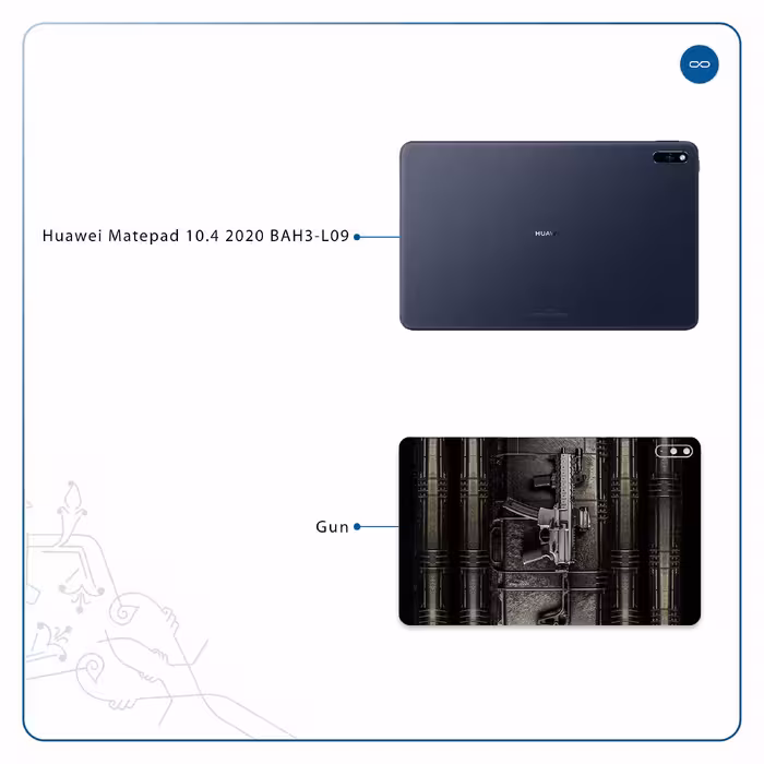 برچسب پوششی ماهوت مدل Gun مناسب برای تبلت هوآوی Matepad 10.4 2020 BAH3-L09