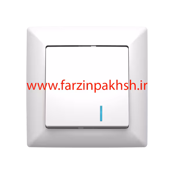 کلید و پریز توکار ایران الکتریک مدل الیزه اقتصادی سفید