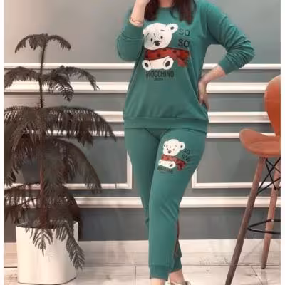 ست بلوز شلوار خرس شالگردنی پنبه لاکرا