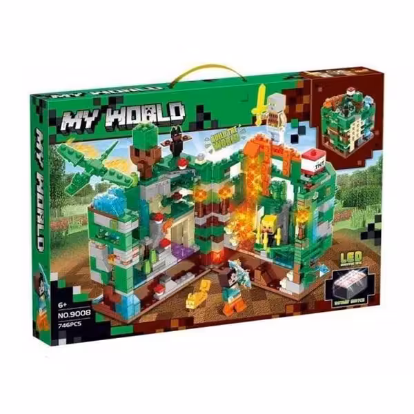 ساختنی لگو ماینکرافت چراغدار کد 9008