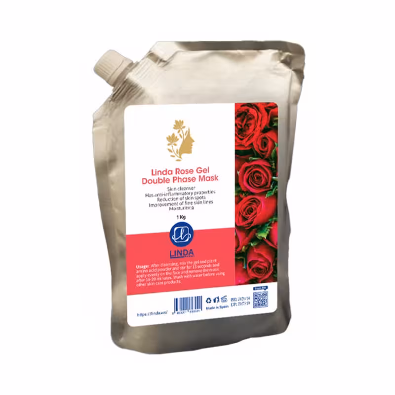 ماسک دوفاز گل رز لیندا 1000 گرم- linda rose mask