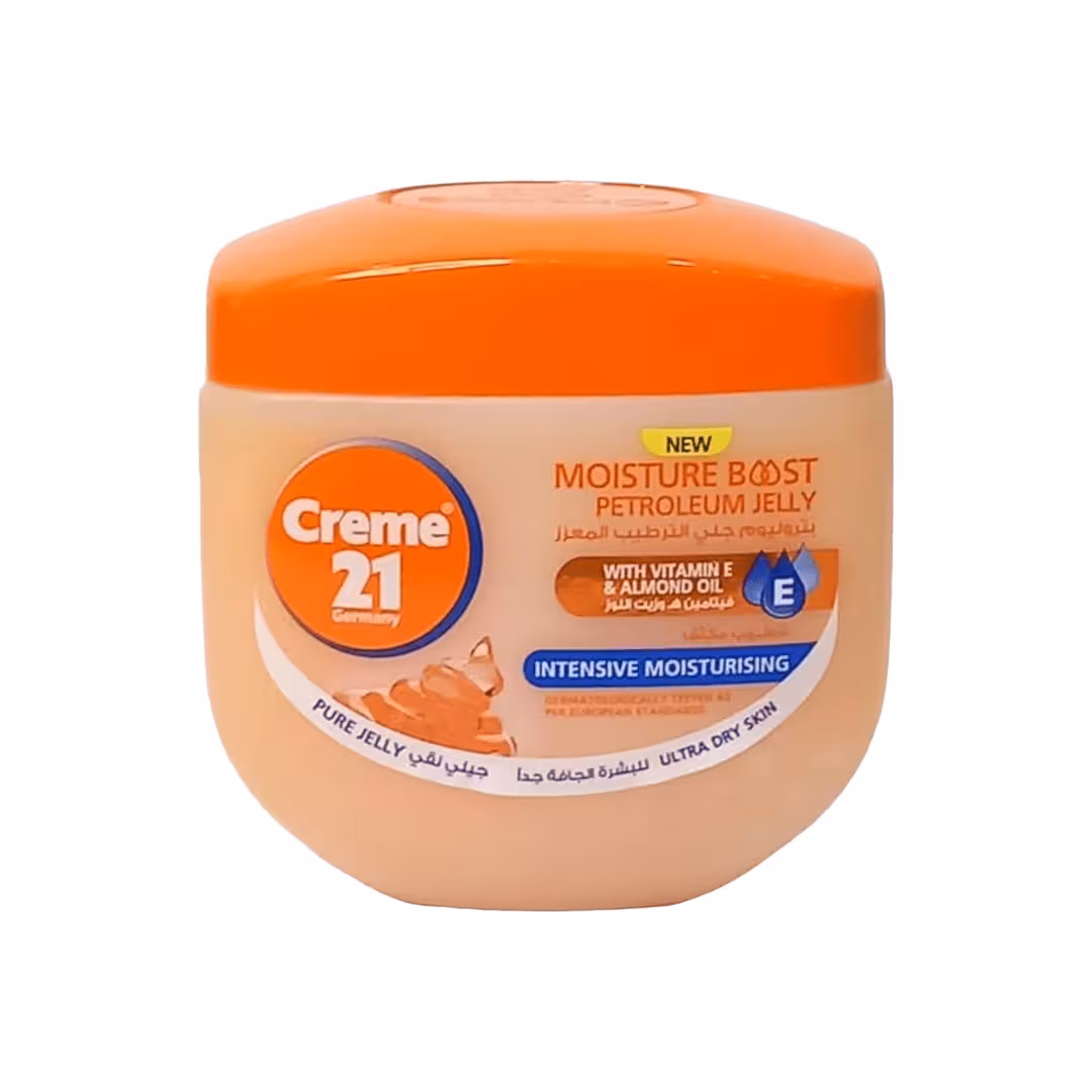 وازلین مرطوب‌کننده و تقویت‌کننده رطوبت پوست کرم 21  Creme 21: Moisture Boost Petroleum Jelly