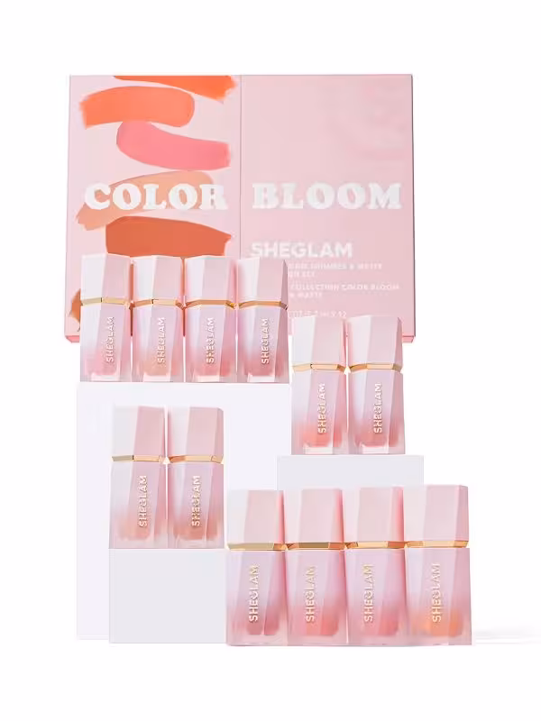 ست کلکسیون کامل رژگونه های مایع مات و درخشان COLOR BLOOM  شیگلم SHEGLAM