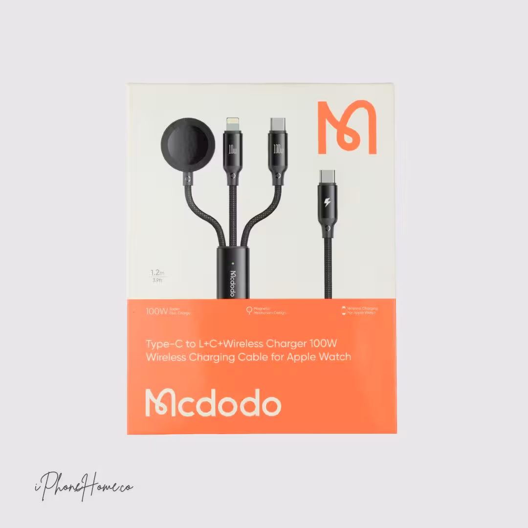 کابل شارژ 100 وات 3 کاره مک دودو مدل CA-494 (7674)