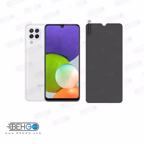 گلس حریم شخصی A22 4G و M32 گلس خصوصی شیشه ای Privacy Glass for Samsung Galaxy M32 / A22 4G