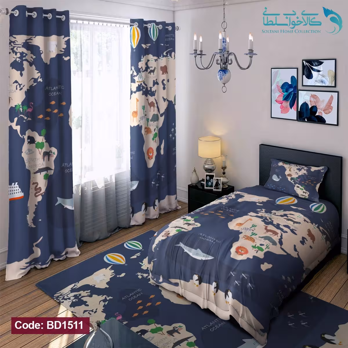 روتختی طرح نقشه یکنفره کد BD1511