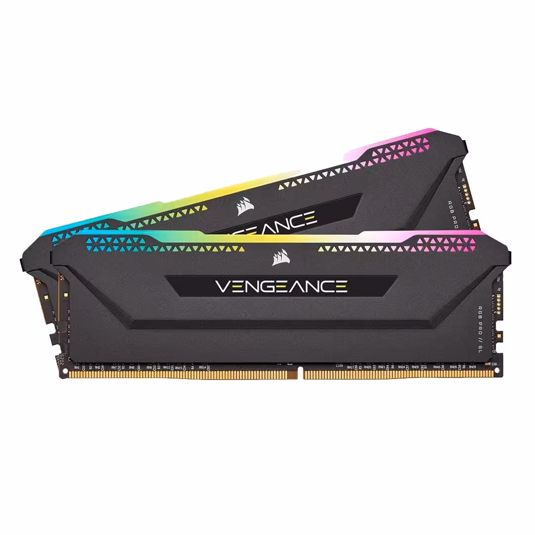 رم کورسیر VENGEANCE RGB PRO SL Black 16GB 8GBx2 3200MHz CL16