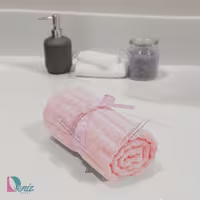 حوله دستی میکروفایبر رومن رنگ گلبهی