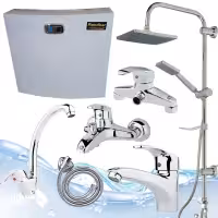 ست7عددی شیرآلات اهرمی  مدل ماهان با فلاش تانک