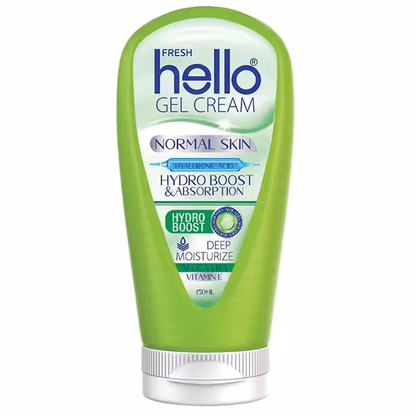 کرم ژل آبرسان ویتامین E حاوی هیالورونیک اسید هلو فرش حجم 150 میلی لیتر | Hello Fresh Gel Cream Hyaluronic Acid Vitamin E 150 ml