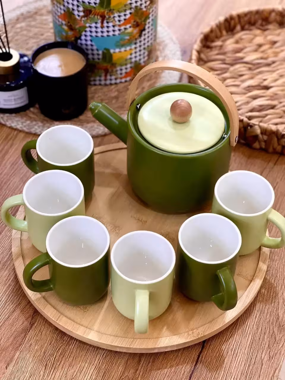 ست چایخوری سرامیکی 8 پارچه وارداتی