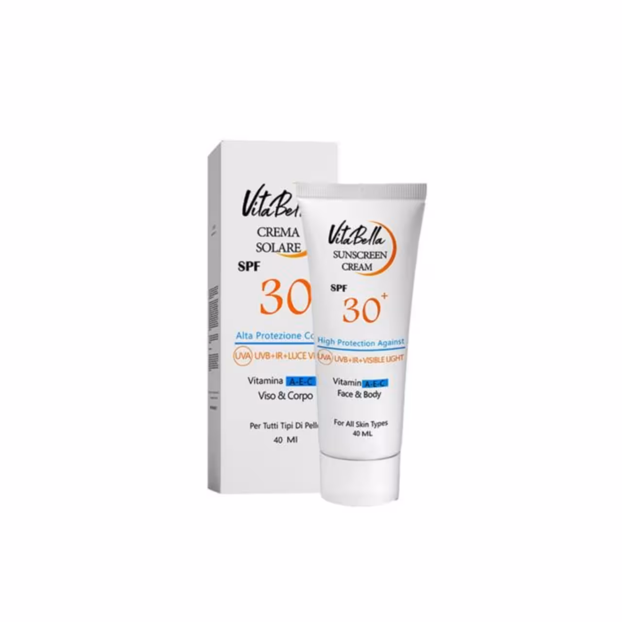 کرم ضد آفتاب ویتابلا spf30 بی رنگ حجم 40 میل