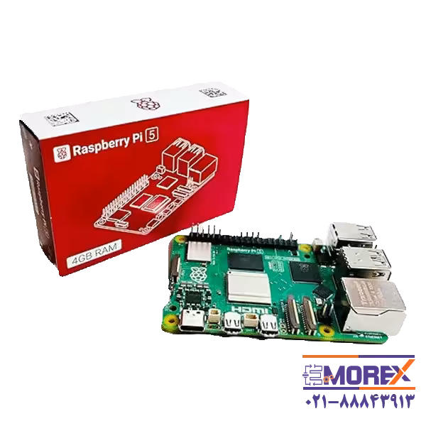 برد رزبری پای 5 تولید انگلستان با رم 4 گیگابایت |RASPBERRY PI5 With 4GB RAM