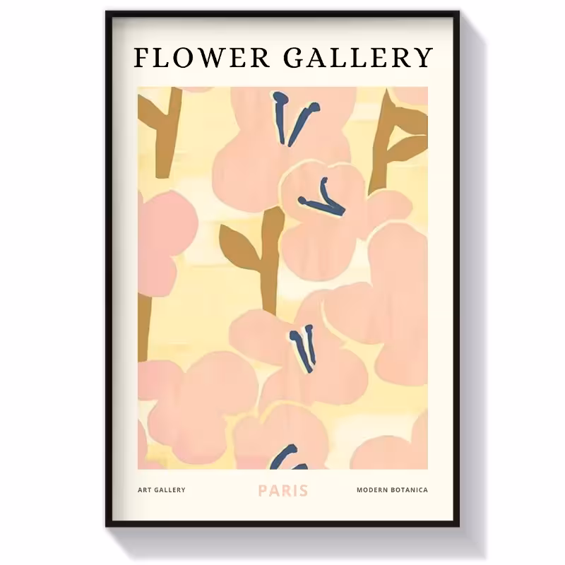 تابلو بوتانیکال طرح گل‌های پاریس