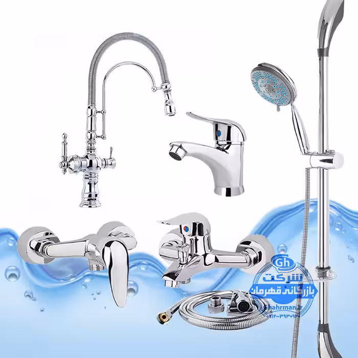 ست 6 عددی شیرآلات برند آیدا صنعت مدل قهرمان | شیر ظرفشویی بیزانس دومنظوره   روشویی   حمام   توالت   علم دوش یونیکا   شلنگ توالت | کروم براق
