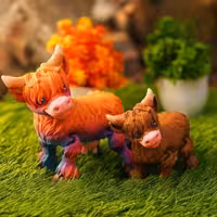 مدل سه بعدی گاو هایلند (stl)