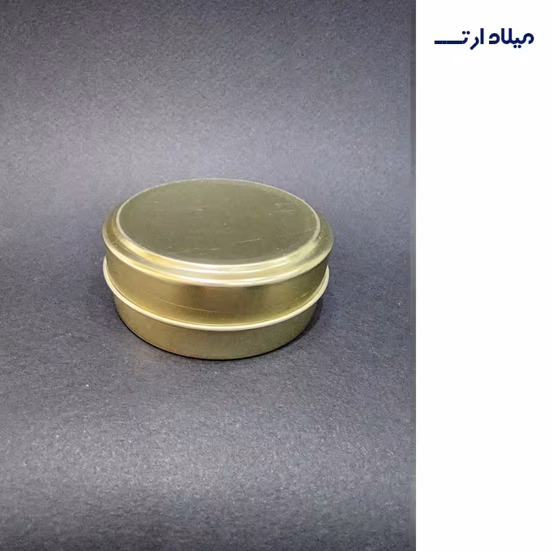 قوطی فلزی طلایی قطر6.5 ارتفاع2.5