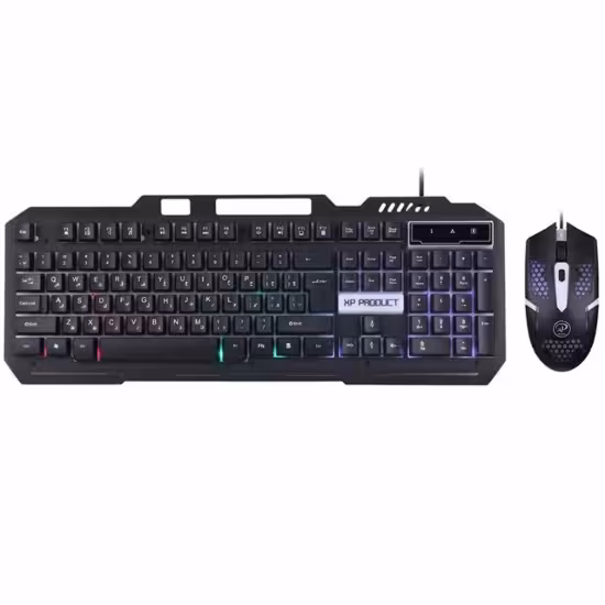 کیبورد و ماوس باسیم گیمینگ ایکس پی پروداکت مدل XP-11400N