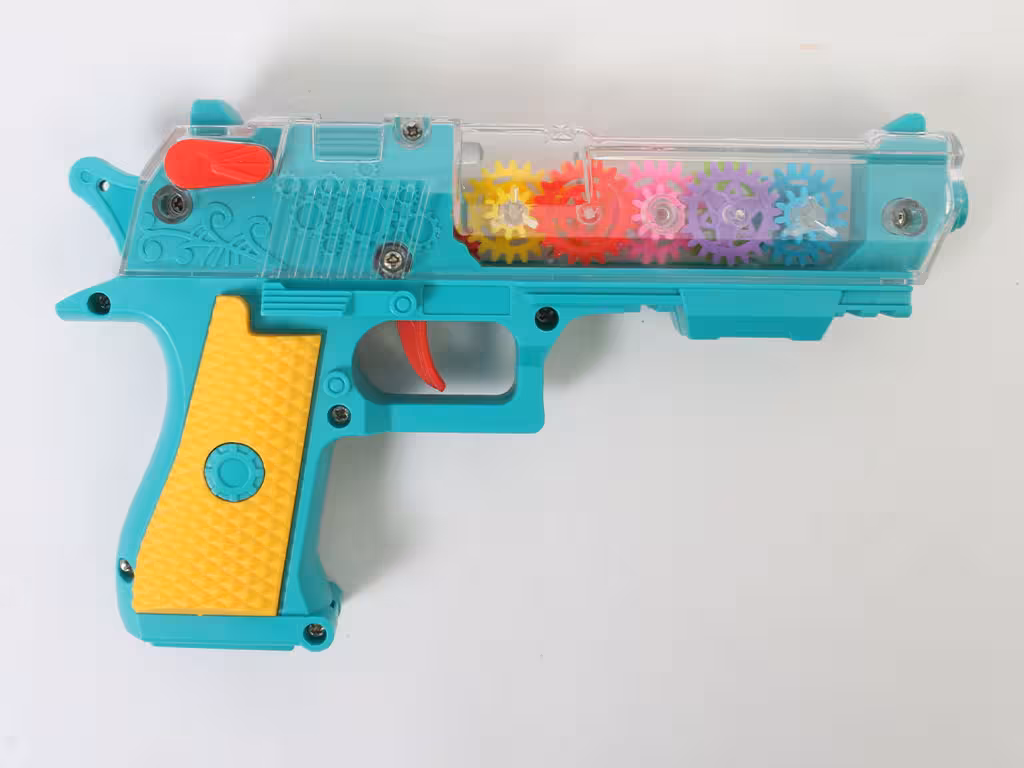 تفنگ چرخ دنده ای موزیکال و چراغ دار مدل 0307