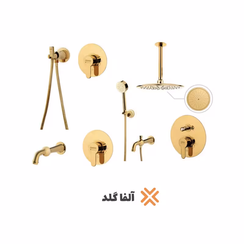 شیرآلات توکار درخشان سری آلفا طلایی