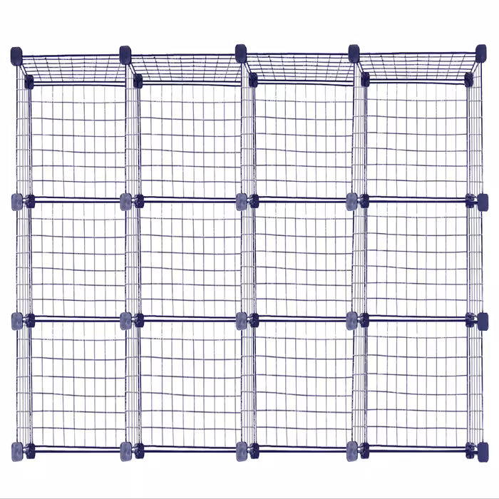 ست قفسه مشبک سه طبقه در چهار ردیف سایز 32x32(ارسال پس کرایه و به عهده مشتری)