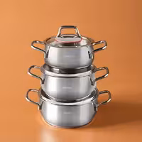 سرویس قابلمه استیل کوچک 6 پارچه کاراجا Emirgan Induksiyon