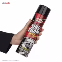 اسپری تمیز کننده و براق کننده لاستیک خودرو گل پخش حجم 650 میلی‌لیتری