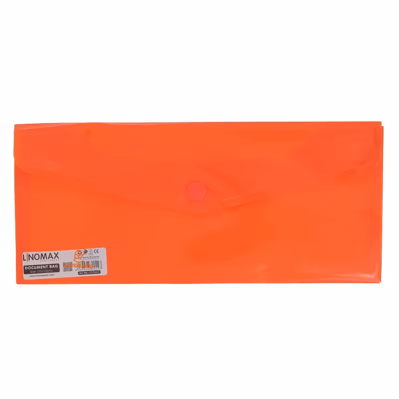 پوشه دکمه دار نارنجی ملخی (نامه) EG61 لینومکس LINOMAX