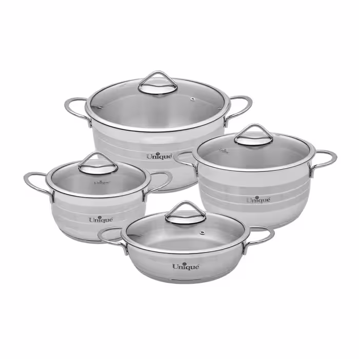 سرویس قابلمه 8 پارچه استیل یونیک اصل مدل UN-9900