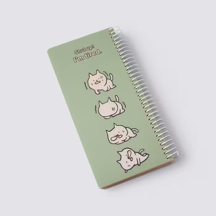 دفترچه بدون خط گربه سبز آوان (avaan)