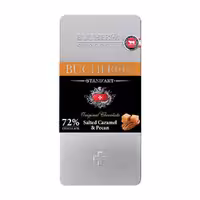 تابلت شکلات تلخ 72% بوچرون با طعم کارامل و گردو مدل استند آرت 100 گرم