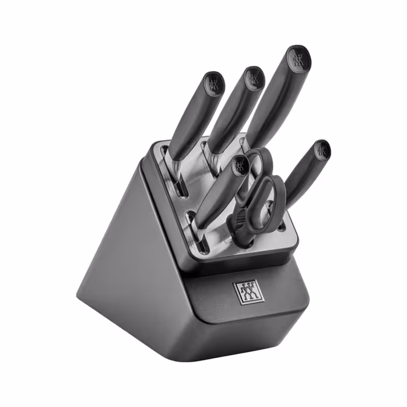 ست چاقوی آل استار زولینگ | 7 قطعه | رنگ آنتراسیت | چاقوی سرآشپز حرفه‌ای | تیغه‌های فولادی ضدزنگ | دسته‌های ارگونومیک | مناسب آشپزخانه‌های مدرن