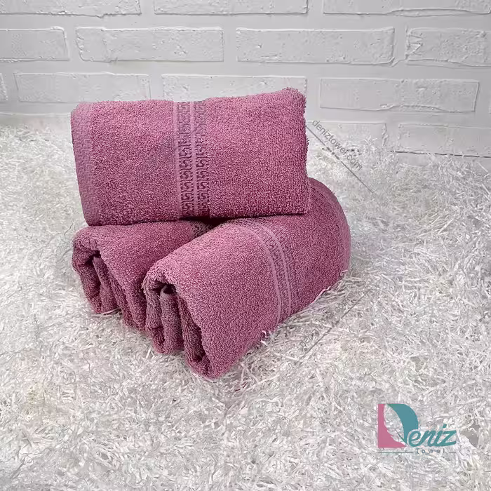 حوله دستی 3 عددی آدرینا رنگ عنابی